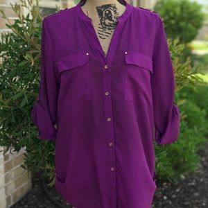 Calvin Klein Blouse- Purple